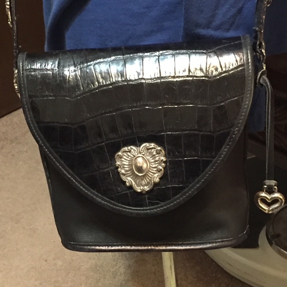 Brighton Handbags - Vintage Brighton black leather crossbody